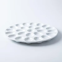Our Table Simply White Egg Serving Platter (White)