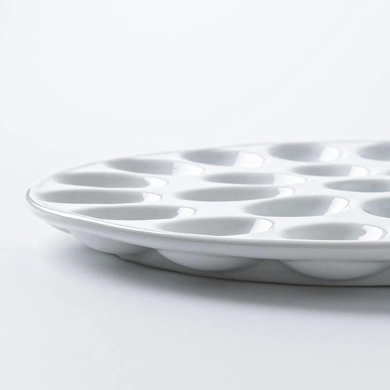 Our Table Simply White Egg Serving Platter (White)