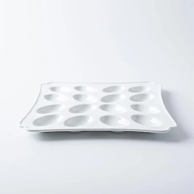 Martha Stewart Patterson Egg Serving Platter (White)