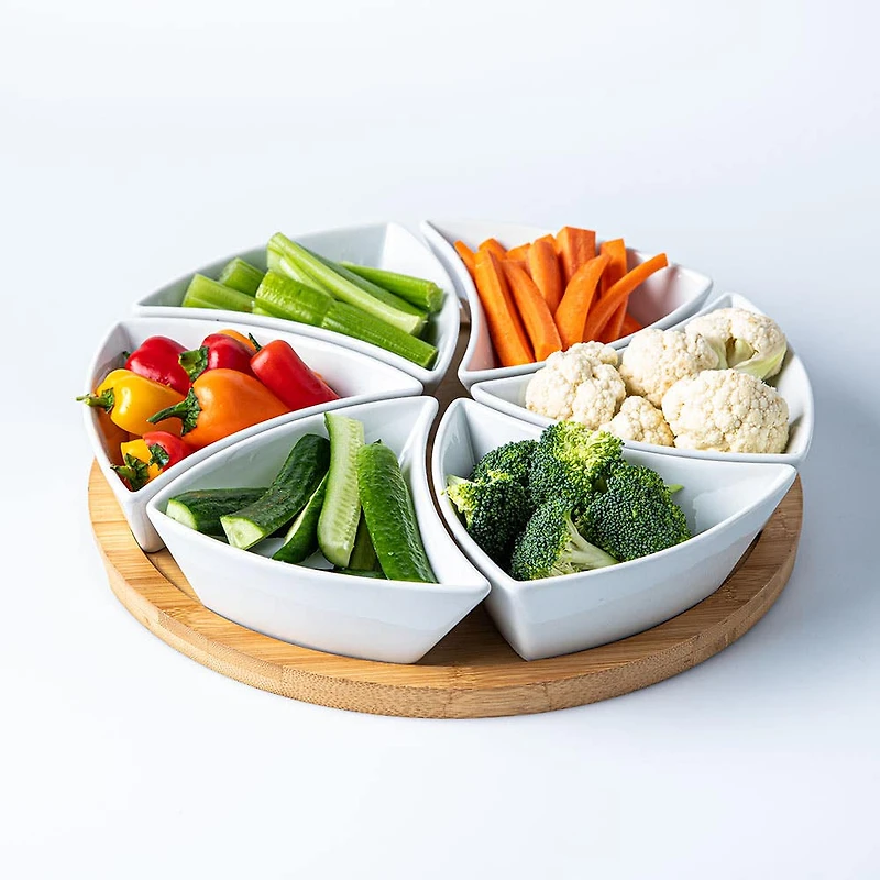 KSP Fixings Serving Set -  S/7 - 31cm Dia. (White)