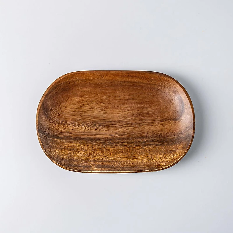 KSP Tala Acacia Wood Oval Serving Tray Small 30 x 20 X 2.5 cm