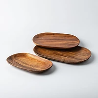 KSP Tala Acacia Wood Oval Serving Tray Small 30 x 20 X 2.5 cm