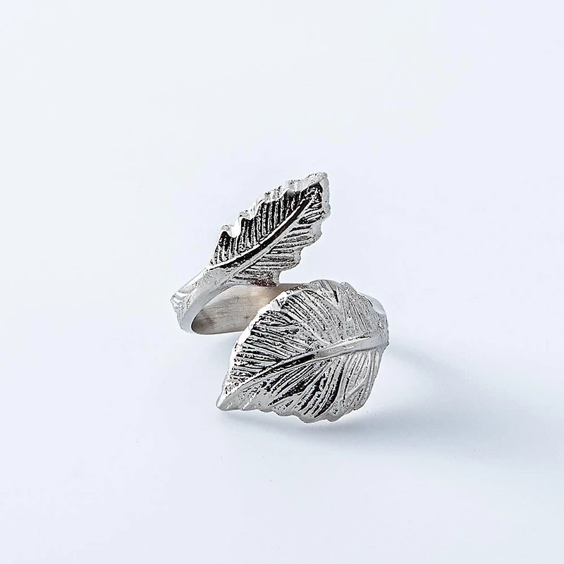 KSP Gather & Dine 'Leaf' Napkin Ring (Nickel)