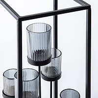 KSP Elevate '5-Lite' Iron Candleholder 17" H (Black/Smoke)