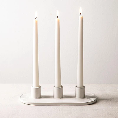KSP Radiant '3-Lite' Ceramic Taper Candle Holder