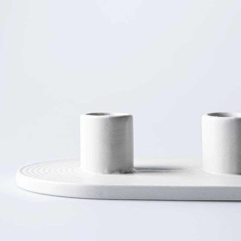 KSP Radiant '3-Lite' Ceramic Taper Candle Holder
