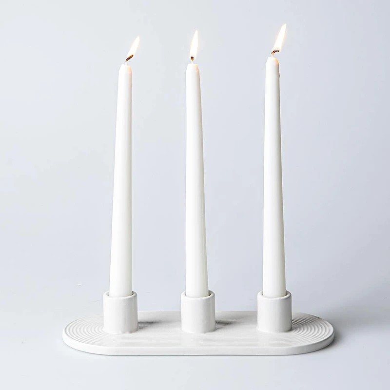 KSP Radiant '3-Lite' Ceramic Taper Candle Holder