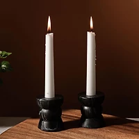 KSP Carrera 'Marble' Cement Taper Candle Holder - Set of 2 (Black)