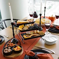 KSP Majestic Resin Taper Candleholder - Set of 2 (Black)