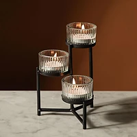 KSP Ascend '3-Lite' Iron Tealight Holder (Black)