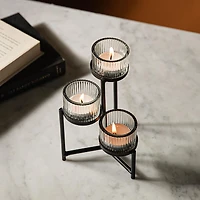 KSP Ascend '3-Lite' Iron Tealight Holder (Black)