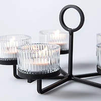 KSP Solis '5-Lite' Iron Tealight Holder (Black)
