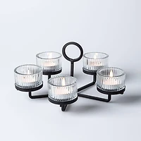 KSP Solis '5-Lite' Iron Tealight Holder (Black)