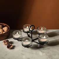 KSP Solis '5-Lite' Iron Tealight Holder (Black)