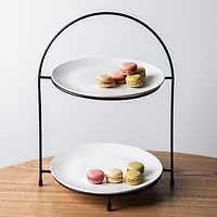 KSP Kingsley '2-Tier' Iron Plate Stand - Large (Black)