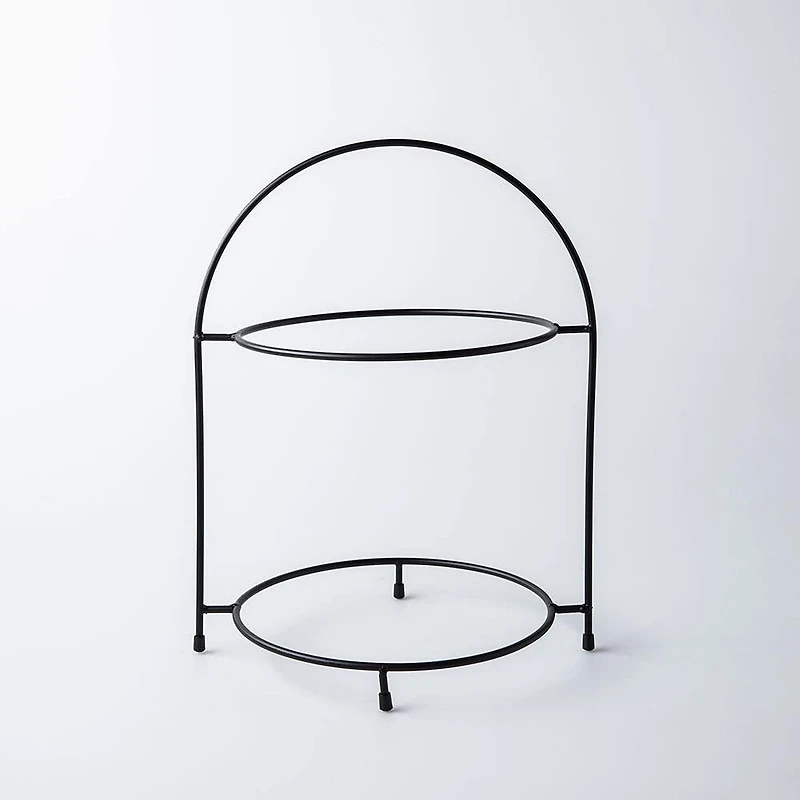 KSP Kingsley '2-Tier' Iron Plate Stand - Large (Black)