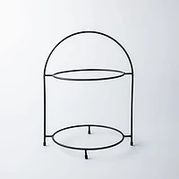 KSP Kingsley '2-Tier' Iron Plate Stand - Large (Black)