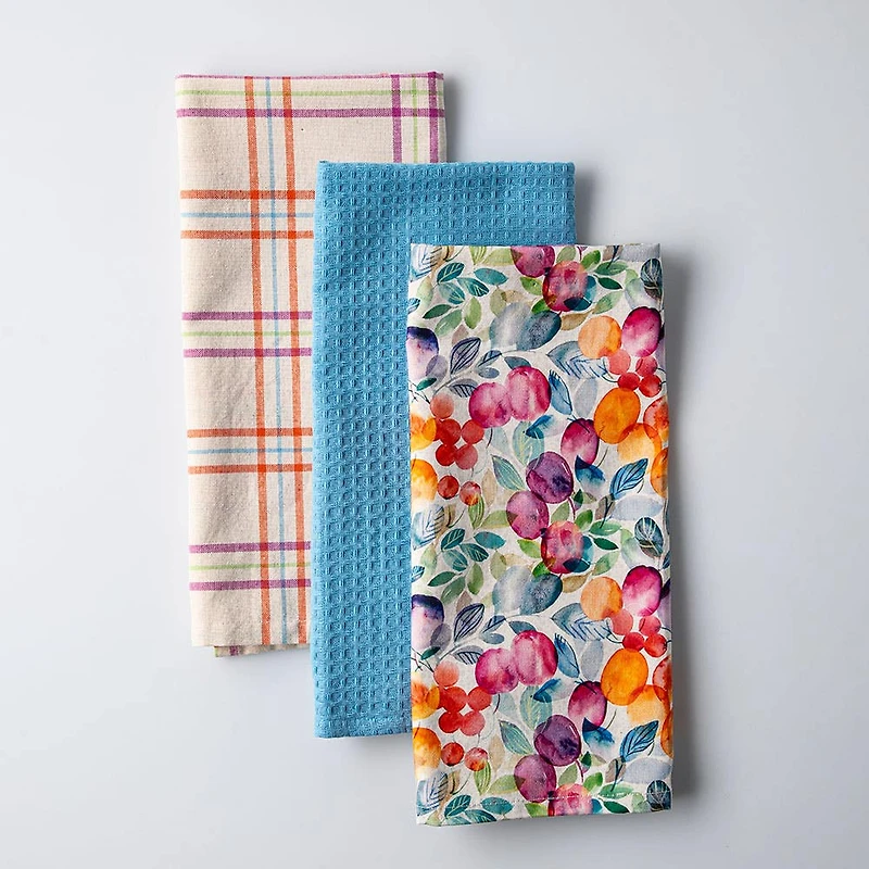 Harman Combo 'Stonefruit' Cotton Kitchen Towel - Set of 3