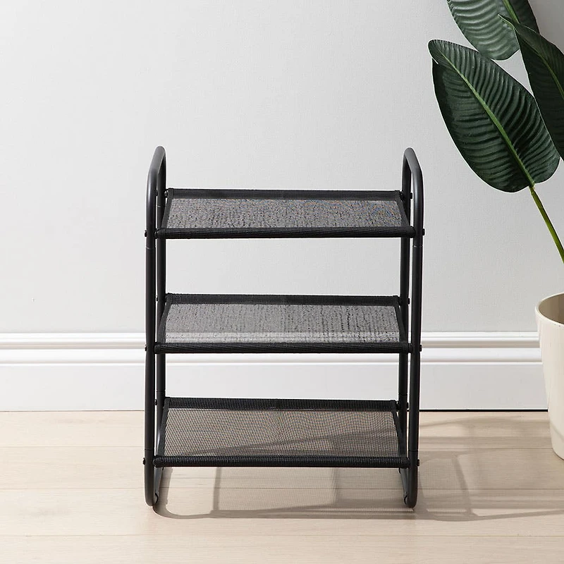 KSP Noir 3-Tier Shoe Rack x 30 x 55cm (Black