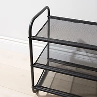 KSP Noir 3-Tier Shoe Rack x 30 x 55cm (Black