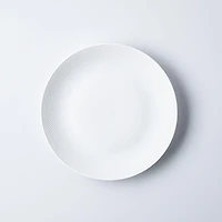 A La Carte 'Diamond Coupe' Porcelain Side Plate 8" Dia. (White)