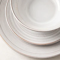 KSP Arcadia Reactive Stoneware Dinnerware - Set of 12 (Grey)