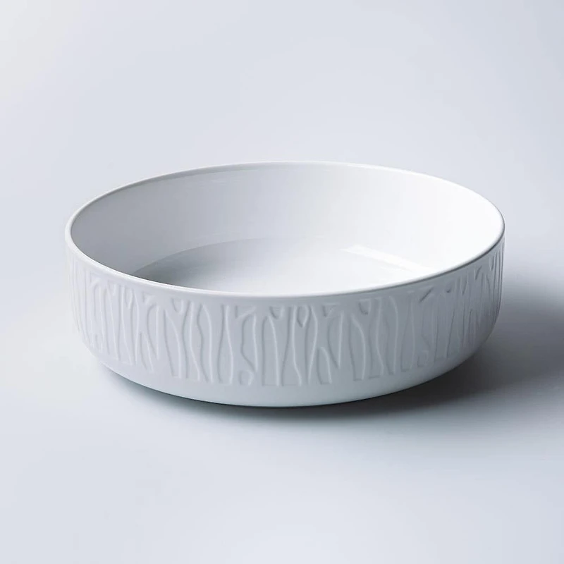 A La Carte 'Essentials' Porcelain Serving Bowl 30 x 9 cm (White)