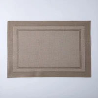 KSP Gather & Dine Two-Tone Border Vinyl Placemat (Champagne)
