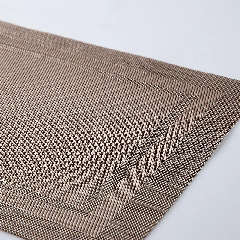 KSP Gather & Dine Two-Tone Border Vinyl Placemat (Champagne)