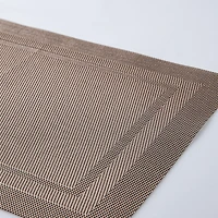 KSP Gather & Dine Two-Tone Border Vinyl Placemat (Champagne)