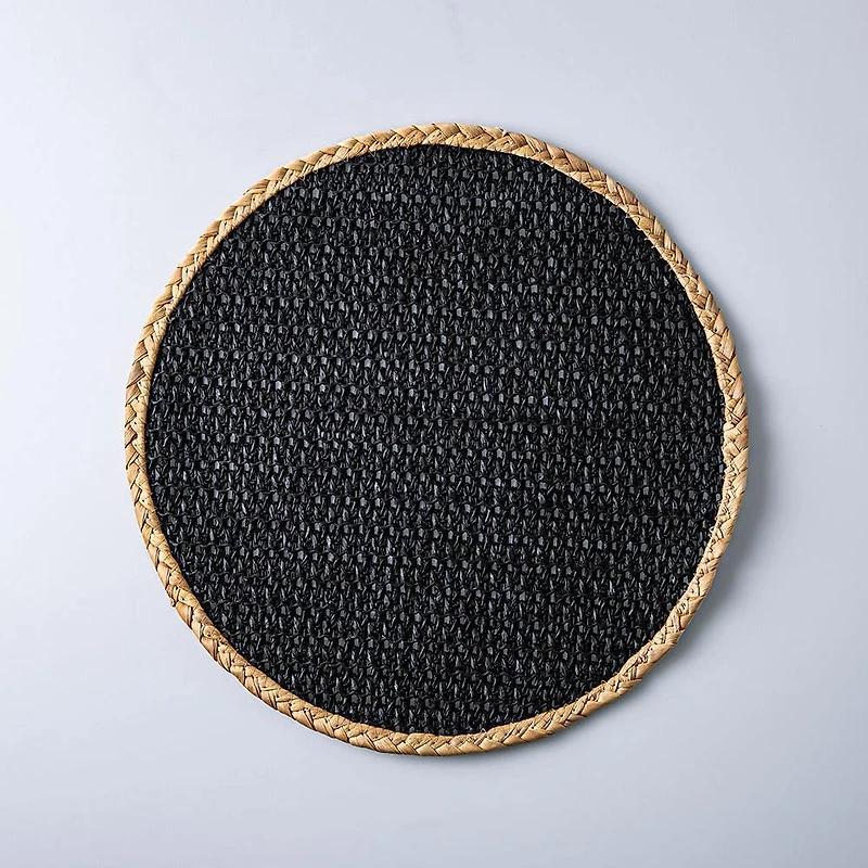 KSP Gather & Dine Beachside Water Hyacinth Placemat (Black)
