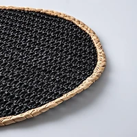 KSP Gather & Dine Beachside Water Hyacinth Placemat (Black)