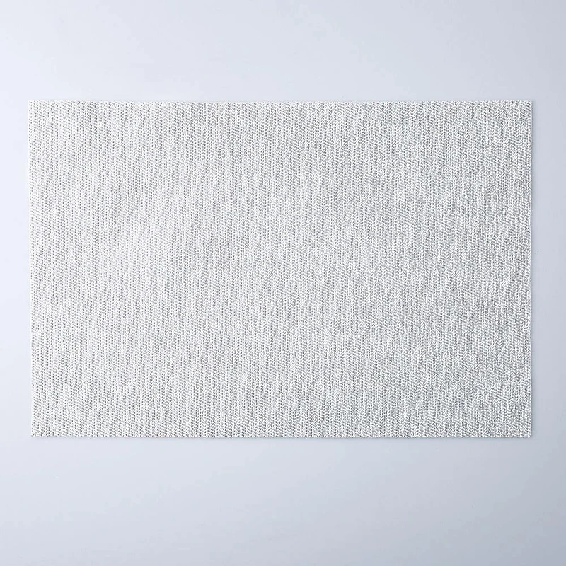 KSP Gather & Dine Glimmer Vinyl Placemat (White)