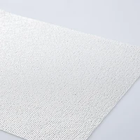 KSP Gather & Dine Glimmer Vinyl Placemat (White)