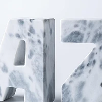 KSP Marbelle 'A-Z' Marble Bookend - Set of 2 (White)