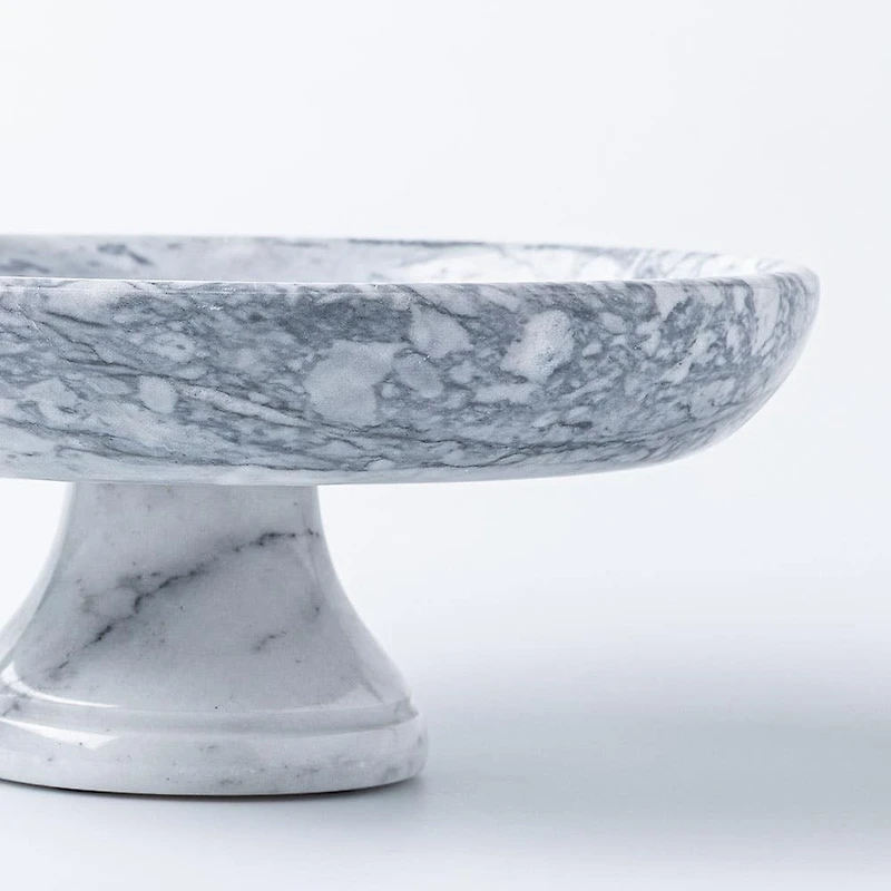 KSP Marbelle Marble Footed Fruit Bowl (White)