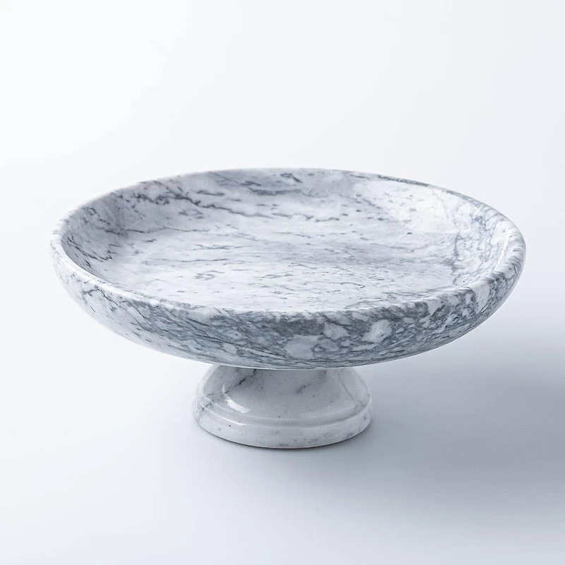 KSP Marbelle Marble Footed Fruit Bowl (White)