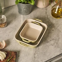 Staub En France 'Macaron' Rectangular Bake Dish - Set of 2 Light Green