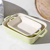 Staub En France 'Macaron' Rectangular Bake Dish - Set of 2 Light Green