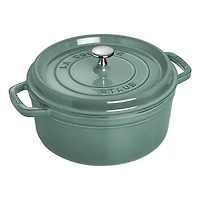 Staub France Cast Iron Round Cocotte 5L (Eucalyptus)