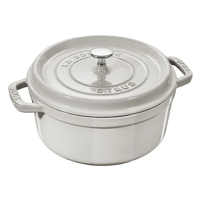Staub France Cast Iron Round Cocotte 5L (Truf Light Grey)