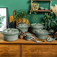 Staub France Cast Iron Round Cocotte (Eucalyptus)