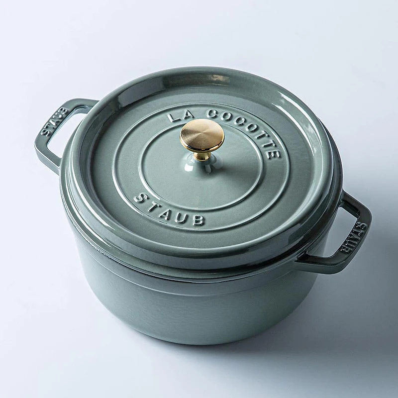 Staub France Cast Iron Round Cocotte (Eucalyptus)