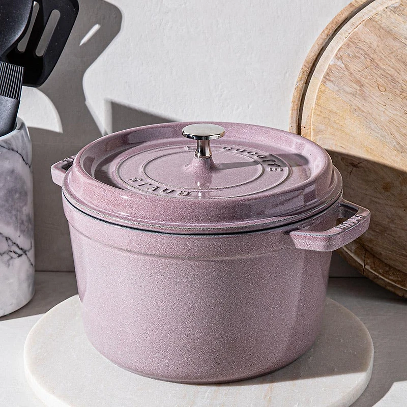 Staub France Cast Iron Round Cocotte 4L (Cherry Blossom)