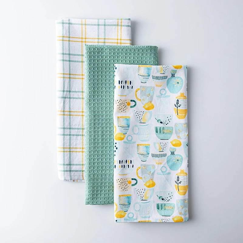 Harman Combo 'Decorative Tableware' Cotton Kitchen Towel - Set of 3