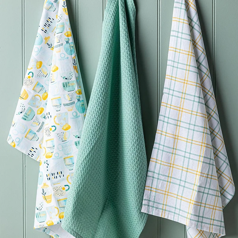 Harman Combo 'Decorative Tableware' Cotton Kitchen Towel - Set of 3
