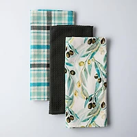 Harman Combo 'Olive' Cotton Kitchen Towel - Set of 3