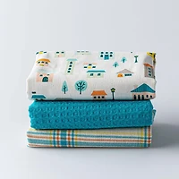 Harman Combo 'Uptown Houses' Cotton Kitchen Towel - Set of 3