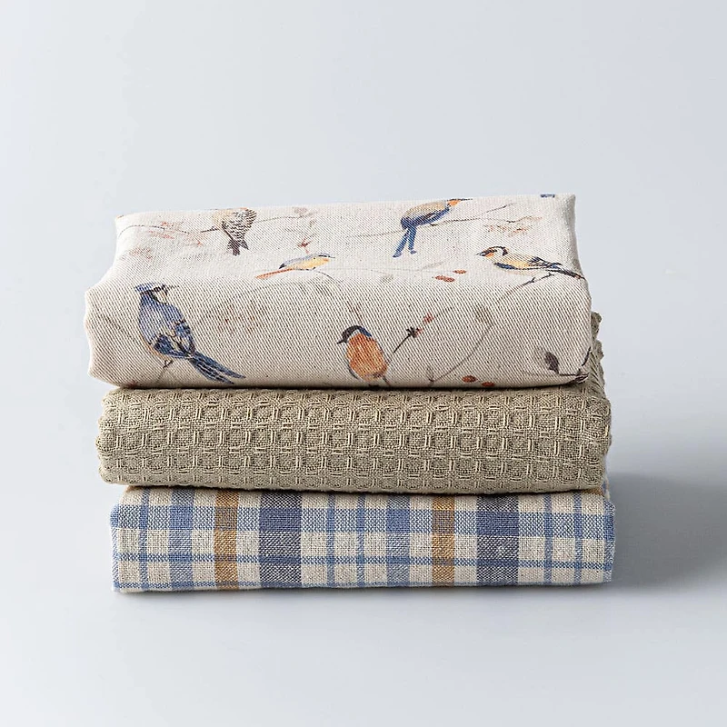 Harman Combo 'Birds' Cotton Kitchen Towel - Set of 3