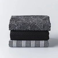 Harman Combo 'Embroidered Geometric' Cotton Kitchen Towel - Set of 3